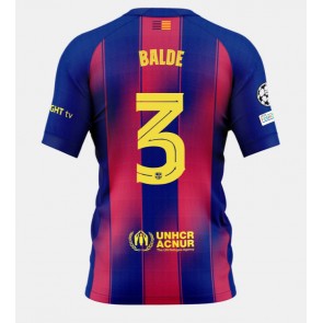 Lacne Muži Futbalové dres Barcelona Alejandro Balde #3 2025-26 Krátky Rukáv - Domáci